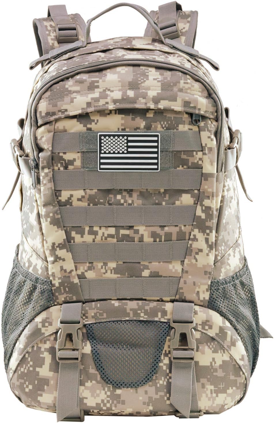 Tactical Backpack for Men Hiking Day Pack Military Rucksack Waterproof 30L EDC Bag with USA Flag Patch