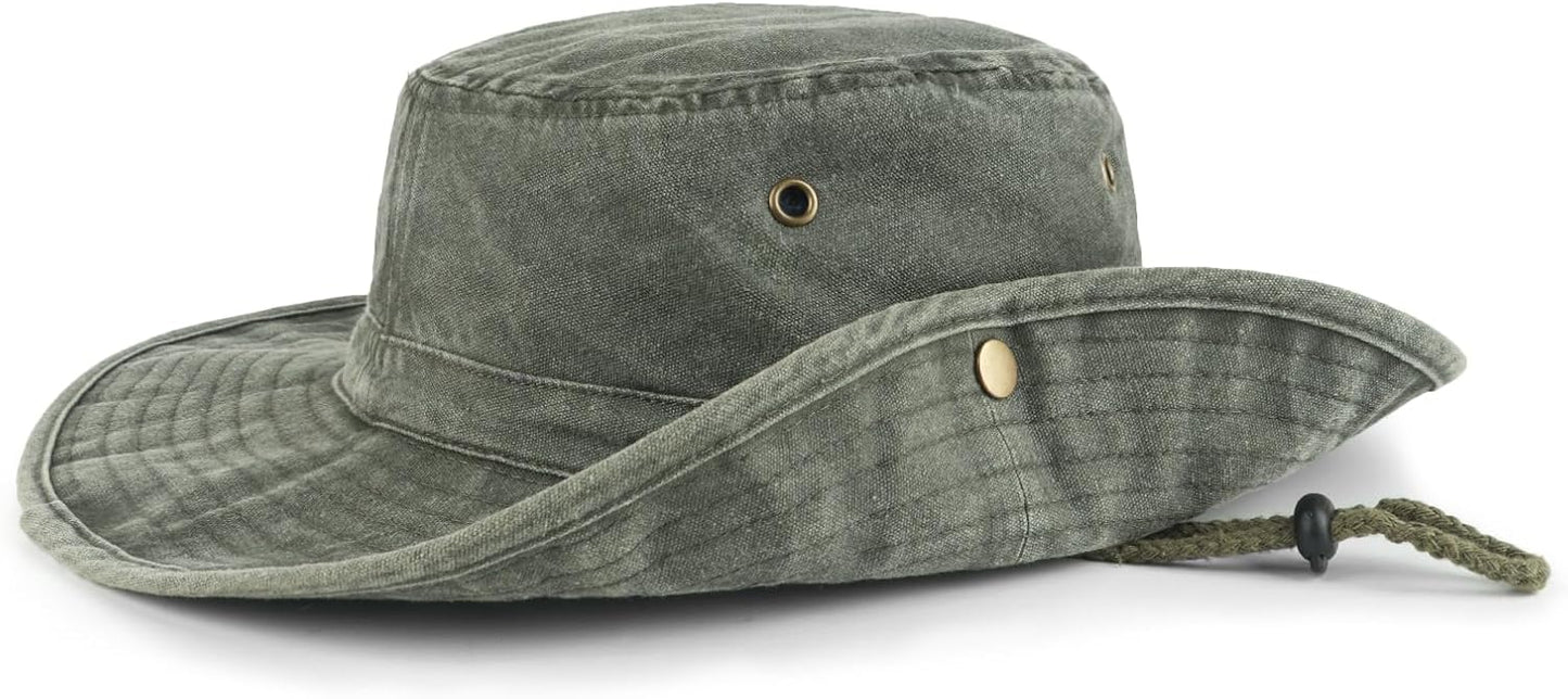 Sun Hats Washed,Oversized Wide Floppy Brim Hiking Hat for Big Heads,Large Cooling Hats with Chin Strap