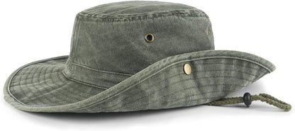 Sun Hats Washed,Oversized Wide Floppy Brim Hiking Hat for Big Heads,Large Cooling Hats with Chin Strap