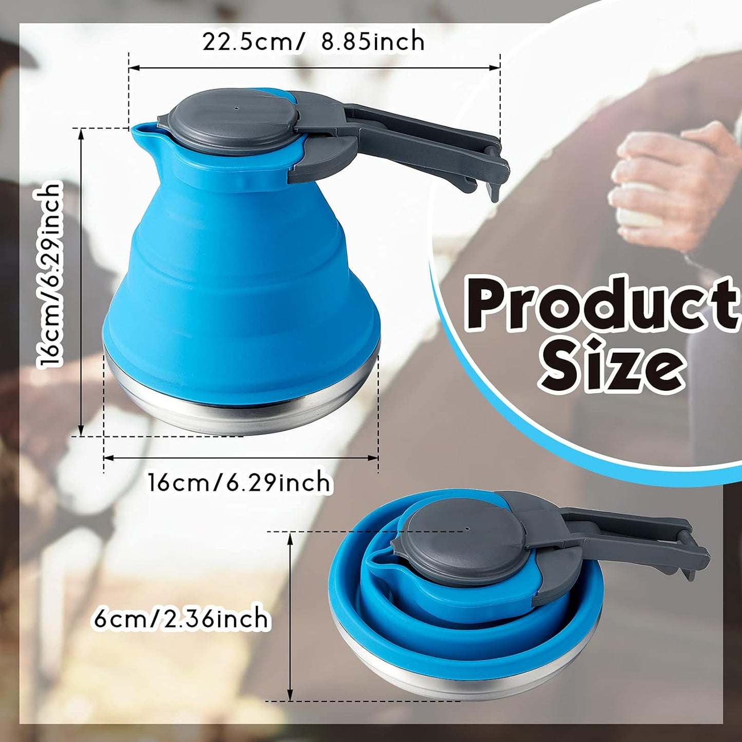 Portable Camping Coffee Pot and Kettle for Hiking Travel and Outdoors