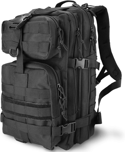 Military Tactical Backpack, 35L Large Capacity Rucksacks 2 Day Army Assault Pack Go Bag for Hunting, Trekking, Camping and Other Outdoor Activities -Black